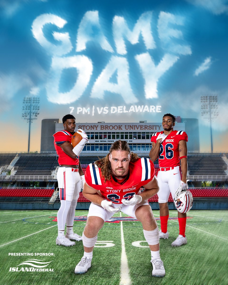 Been waiting a long time for this one...it's 𝘎𝘈𝘔𝘌 𝘋𝘈𝘠! 🆚 Delaware 📍 LaValle Stadium 🕖 7 p.m. 🎟️ bit.ly/3sxhniL 💻 bit.ly/3Kf3N8m 📊 bit.ly/3CsXvju 📰 bit.ly/3L4ysae 🌊🐺 x #HOWL x @CAAFootball