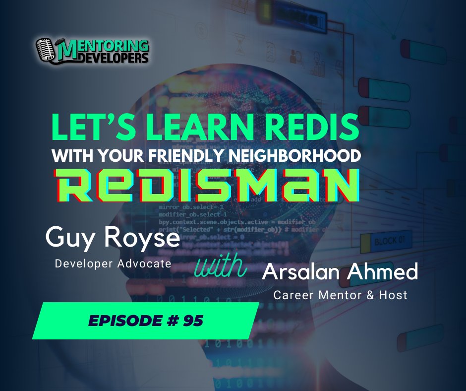 mentoringdevs's tweet image. Unveil the magic of Redis! with @guyroyse 🎧 Dive into our podcast to explore its power - from caching to real-time analytics. Elevate your tech game now. Listen [youtu.be/76XbLN0hQrE] #RedisReimagined