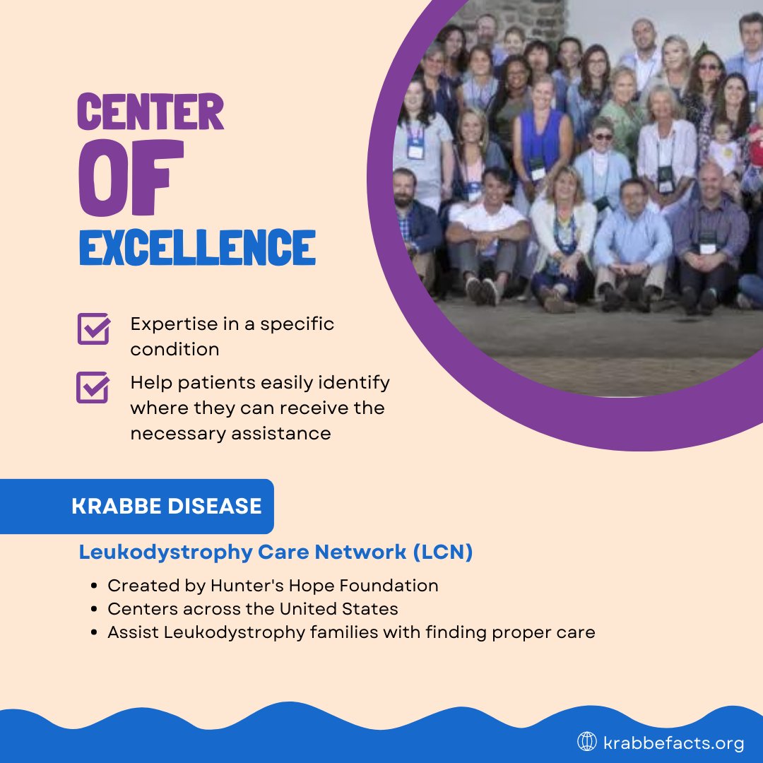 Center of Excellence (COE) offers specialized expertise vital for patients seeking assistance, and ensures proper care for families. 📚 Learn more at loom.ly/WbpToMo

#KrabbeFacts #CenterOfExcellence #LeukodystrophyCareNetwork #Expertise #QualityCare