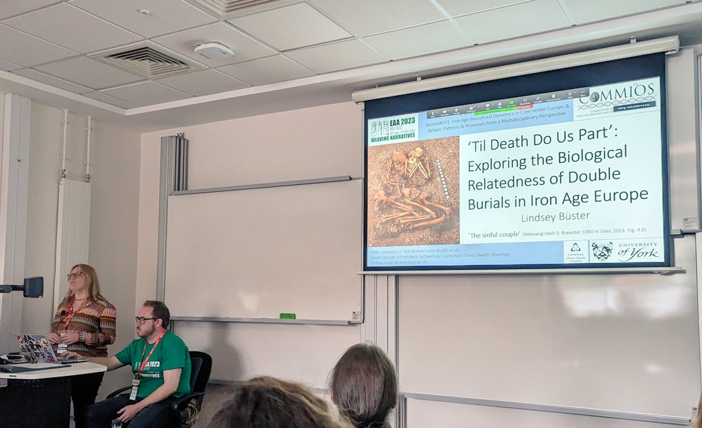 Fantastic #EAA2023 session today on the Iron age co-organised by CELTUDALPS and @IanArmit! @Michaellegge91 @Maddy_Bleasdale and @LindseyBuster really enjoyed sharing their research!