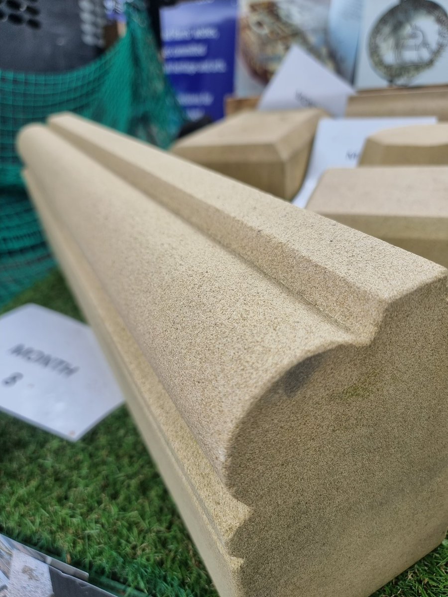 _CONLON_'s tweet photo. Young Sam's stonework from @BullenCons on display outside the @HarrisPreston today. 1st year stonemason sponsored by @HistoricEngland and @HamishOgstonFdn.
All done by hand. No power tools. Fantastic!!
@prestoncouncil
#Loveconstruction 
#HeritageSkills https://t.co/UAJwCr0MEB