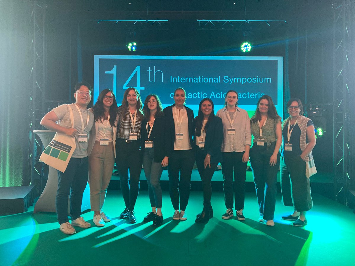 ely_distefano's tweet photo. Great week at the 14th International Symposium on Lactic Acid Bacteria with @VanSinderenLab and @JenniferMahony7 lab members @LpMorawska @NataliaDiazGar8 @yujunhy66450881 @kkelseywhite @ortycg @ZoeKampff, Lisa Frieß and @FrAn_BottAcini https://t.co/q9lCPRqVmy