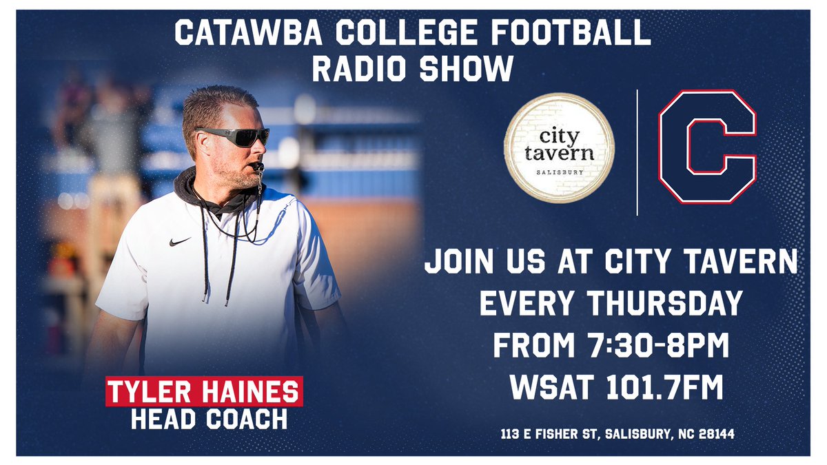 Starting tonight! Join us in-person or listen on the radio. #GoCatawba #BleedBlue