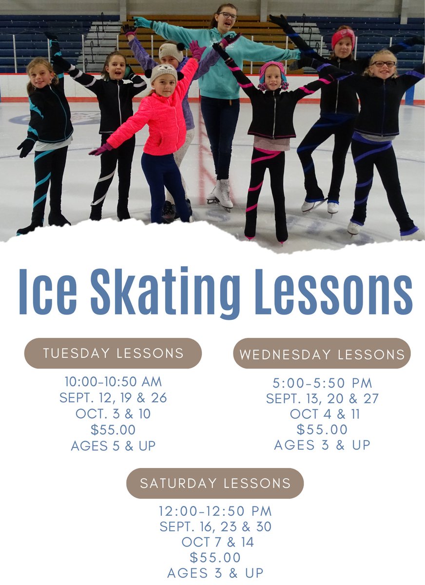 FindlayRec's tweet image. Registration is open for our first session of Learn to Skate classes! Classes are available on Tuesdays, Wednesdays and Saturdays.  See dates and times below. To register call us at 419-424-7176, stop in the office, our visit our website for a registration form.