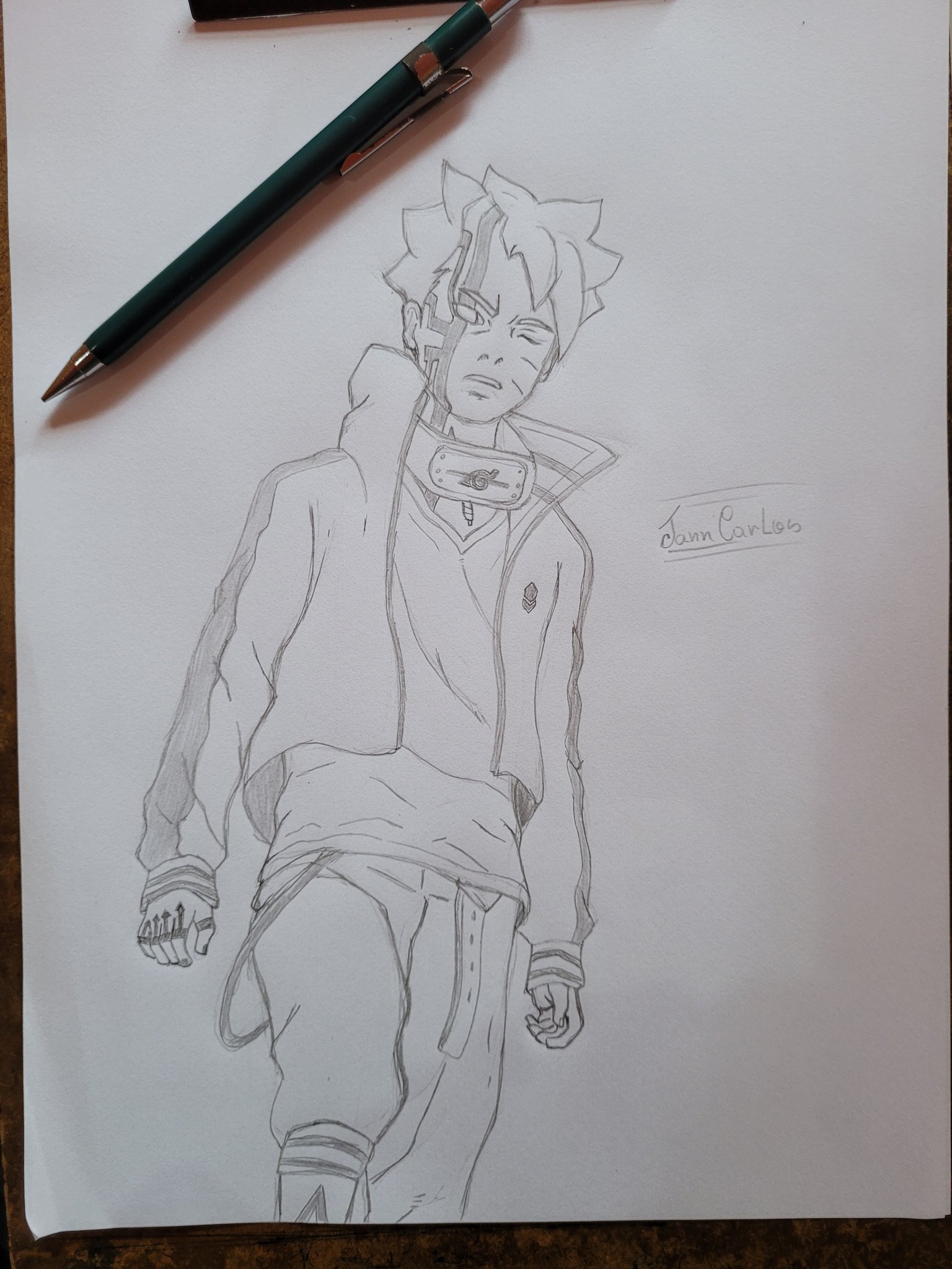 Como desenhar o BORUTO (Borushiki) 