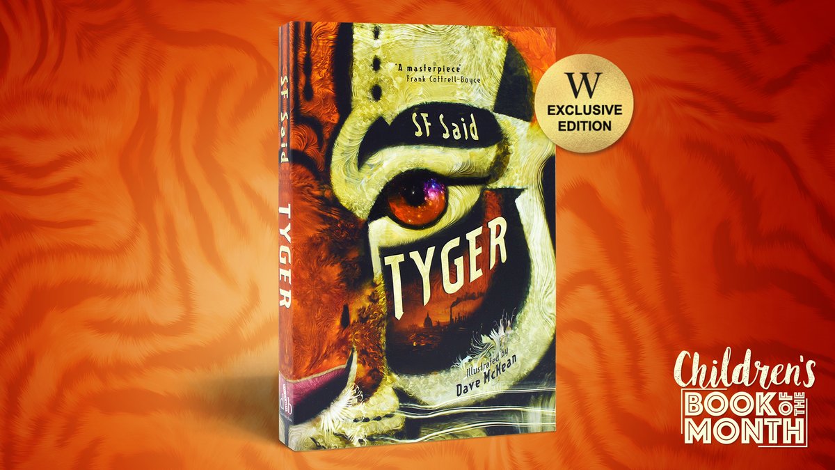 Introducing our magnificent September #BOTM Tyger, by the great @whatSFSaid with brilliant illustrations by @DaveMcKean! A breathtaking tale of a world on the brink of destruction & the magical animal discovered in a rubbish dump that might save it: bit.ly/3PhiPyD