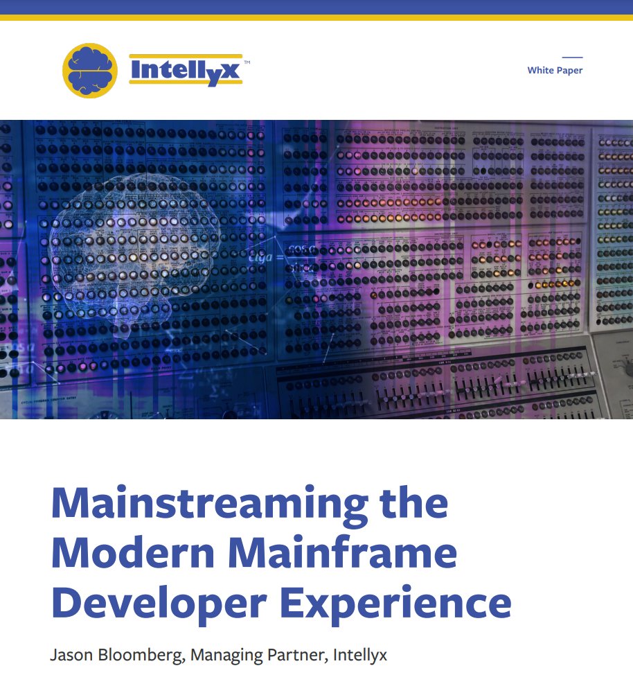 This <a href="/Intellyx/">Intellyx</a> white paper examines shifts in the #mainframe workforce and the tools and processes used on the platform, including #Agile development and #DevOps. 

loom.ly/etFQuK8