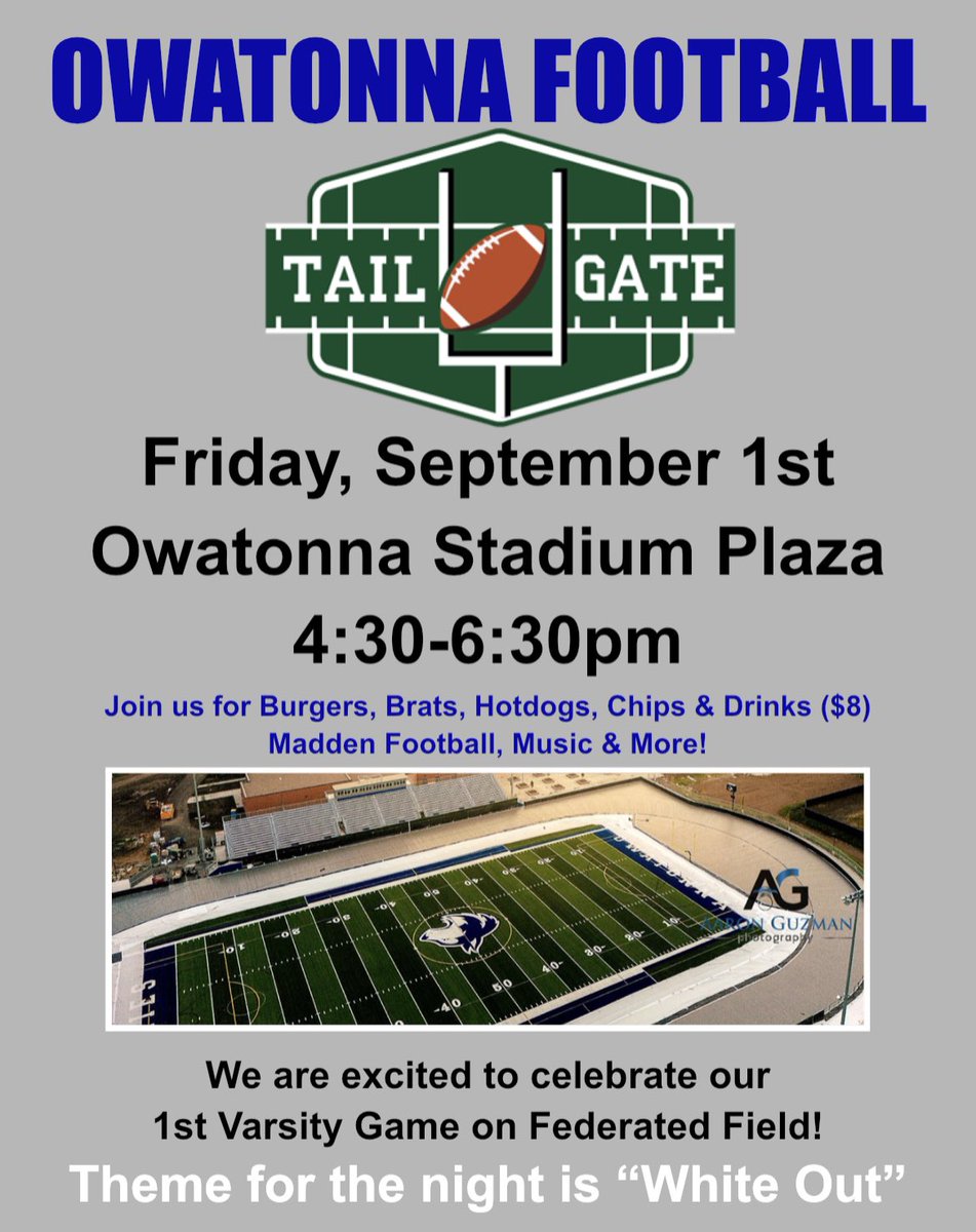 Owatonna High School (@ohsoffice) on Twitter photo Join us for a great pre-game event at the new OHS Stadium! <a href="/huskiesfootball/">owatonnafootball</a> <a href="/ohsmagnet/">OHS MAGNET</a> <a href="/OwatonnaHuskies/">Activities Director</a> Join us for a great pre-game event at the new OHS Stadium! <a href="/huskiesfootball/">owatonnafootball</a> <a href="/ohsmagnet/">OHS MAGNET</a> <a href="/OwatonnaHuskies/">Activities Director</a>