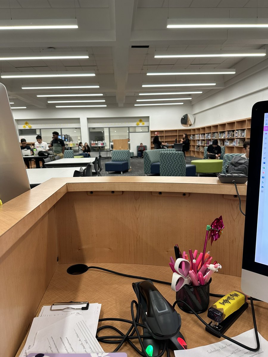 Over 20 kids in the library before school starts. I love that they want to be in this space. ☺️