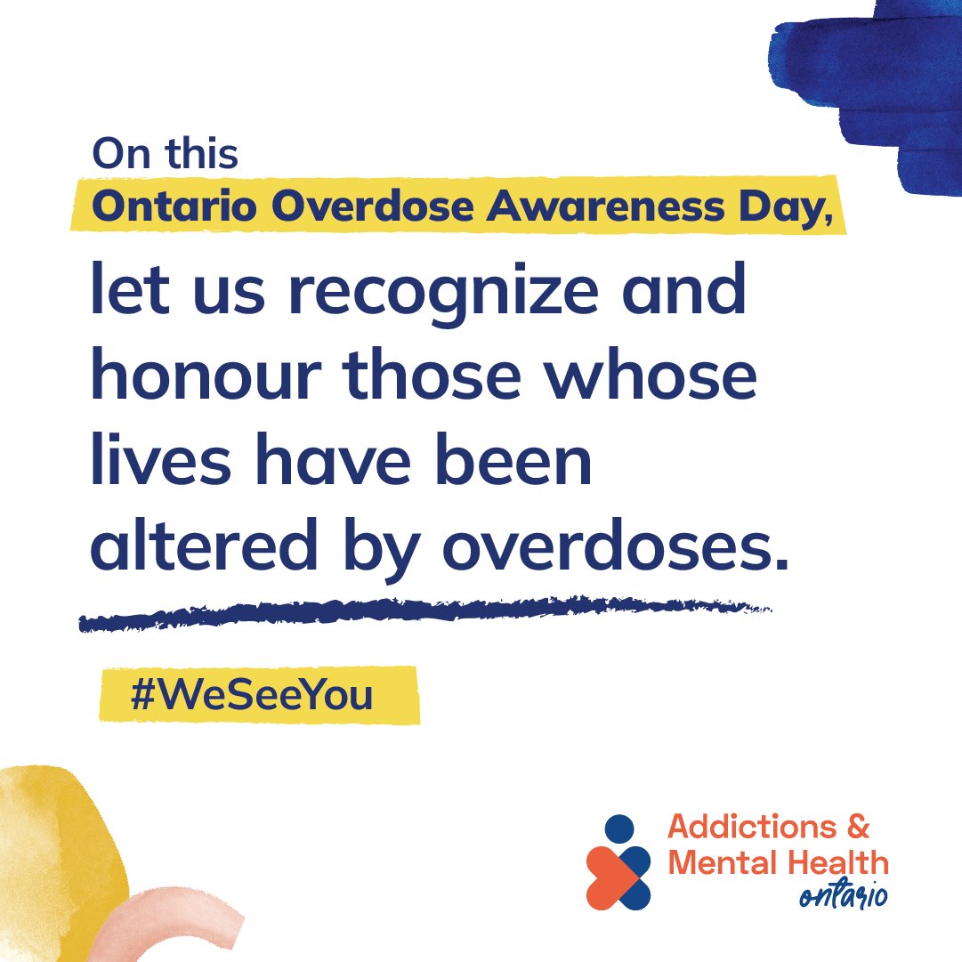 Today is #OverdoseAwarenessDay. Let’s recognize &amp; honour those whose lives have been altered by overdoses.
By breaking the stigma &amp; committing to supporting people who use substances we provide more pathways to recovery for our communities &amp; save lives. #WeSeeYou