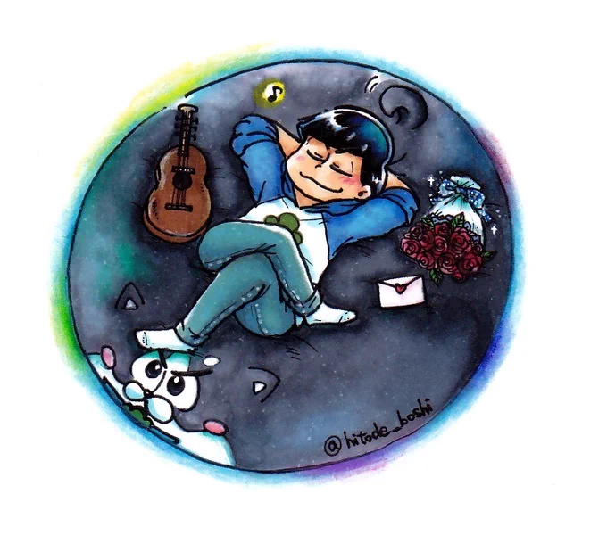 #まついぬ 
おめでたいので松犬描いた過去絵でも再掲しておく
※4枚目はクロスオーバー

アニメ楽しみ!✨ 