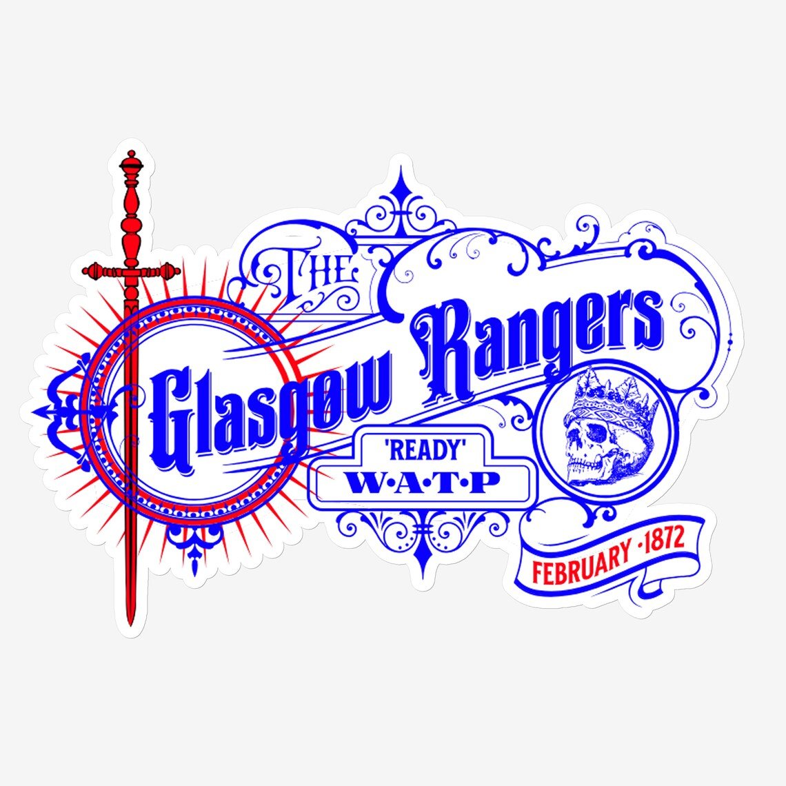 Rangers FC Inspired Sticker #RangersFC, Click to Shop Now! etsy.me/45NhRzy via @Etsy #Rangers #WATP #Oldfirm #SPFL #gersondenny