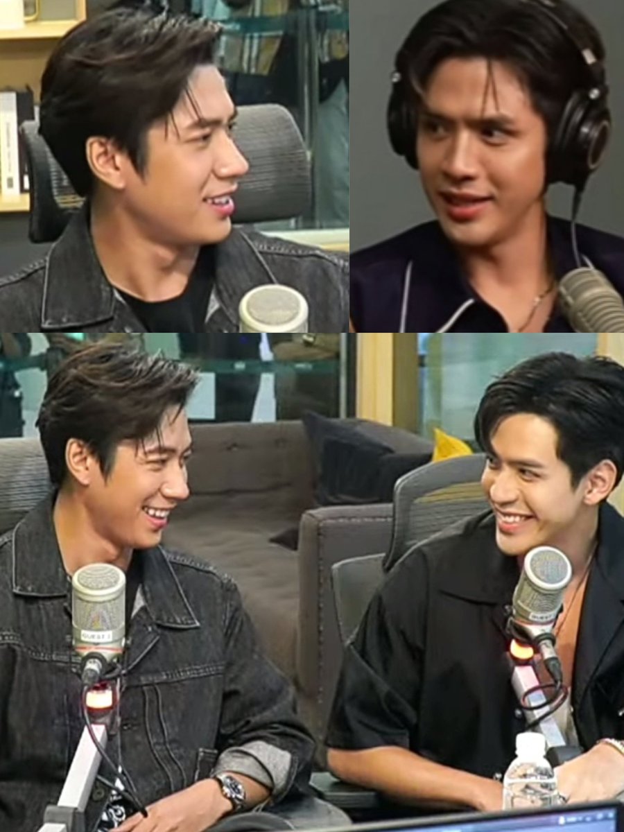momosimpam's tweet photo. This expression of p Jam reminds me too much of the expression of the smile of P Film in Salmon Podcast, and now they also smile the same what a beautiful complicity❤️‍🔥 #Flex1045xแจมฟิล์ม #LawsofAttraction  #jamfilm #FilmThanapat #JamRachata 
 #แจมรชตะ #ฟิล์มธนภัทร 
#แจมฟิล์ม https://t.co/StLM2G7iPn