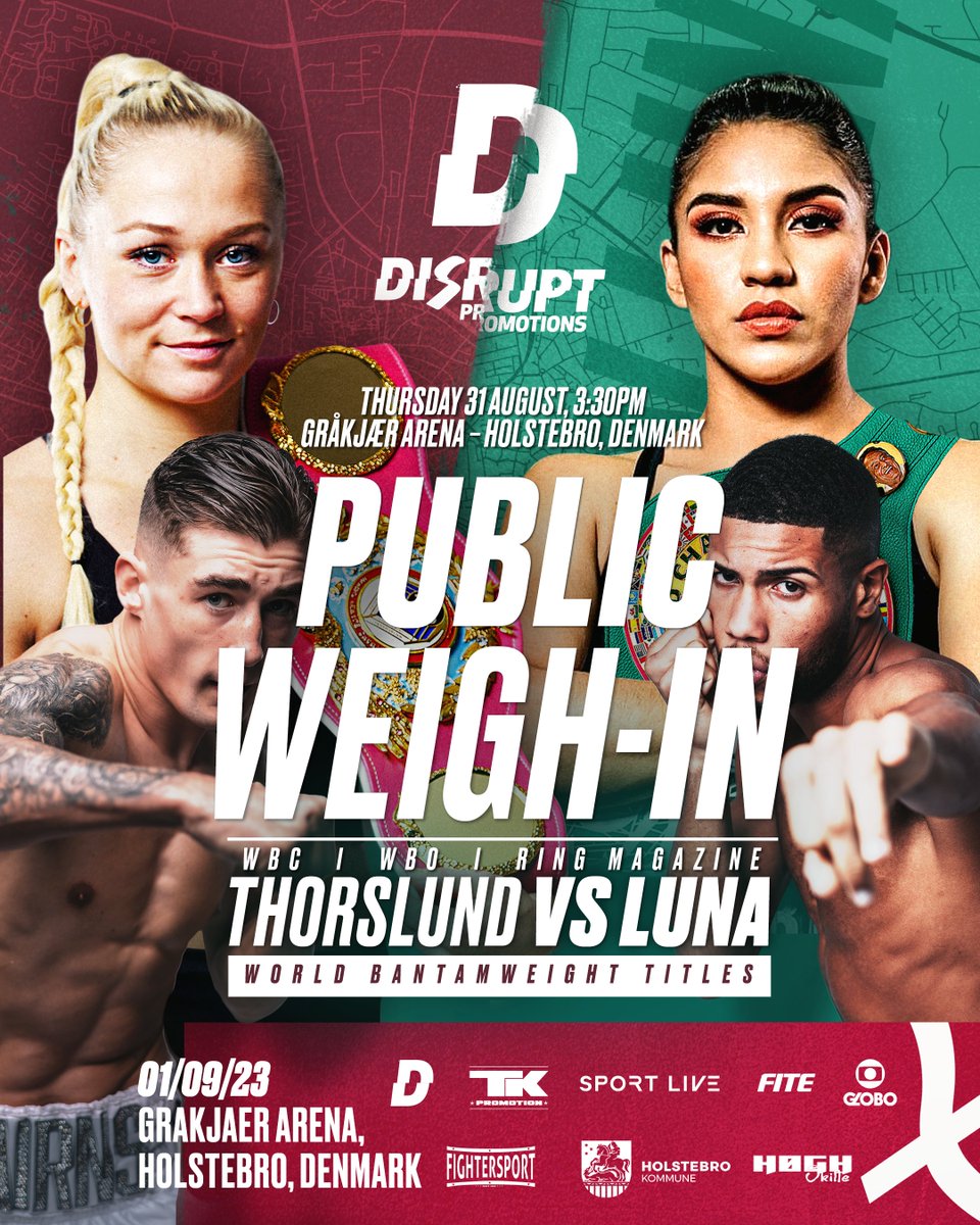 disruptboxing's tweet photo. WEIGH-IN 🥊
⚖️ Time to hit the scales! ⚖️
#DisruptPromotions weigh-in starts at 3:30pm GMT.
FREE & OPEN to the public‼️
#DisruptBoxing #ThorslundLuna https://t.co/xKW57WWr5f