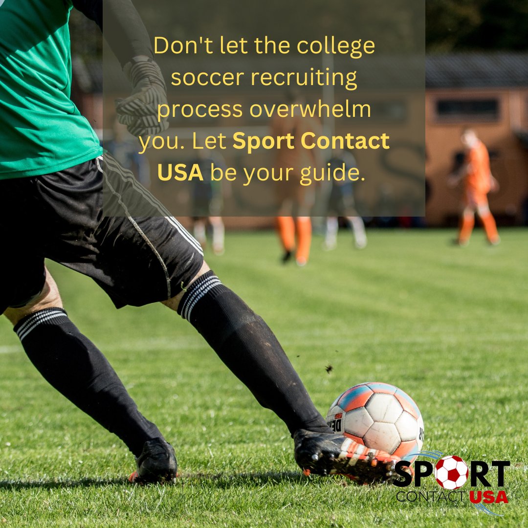 Sport Contact USA is your game-changer in college soccer recruiting. Let us help you navigate the process and reach your goals. 
#GameChanger #ReachYourGoals #SportContactUSA