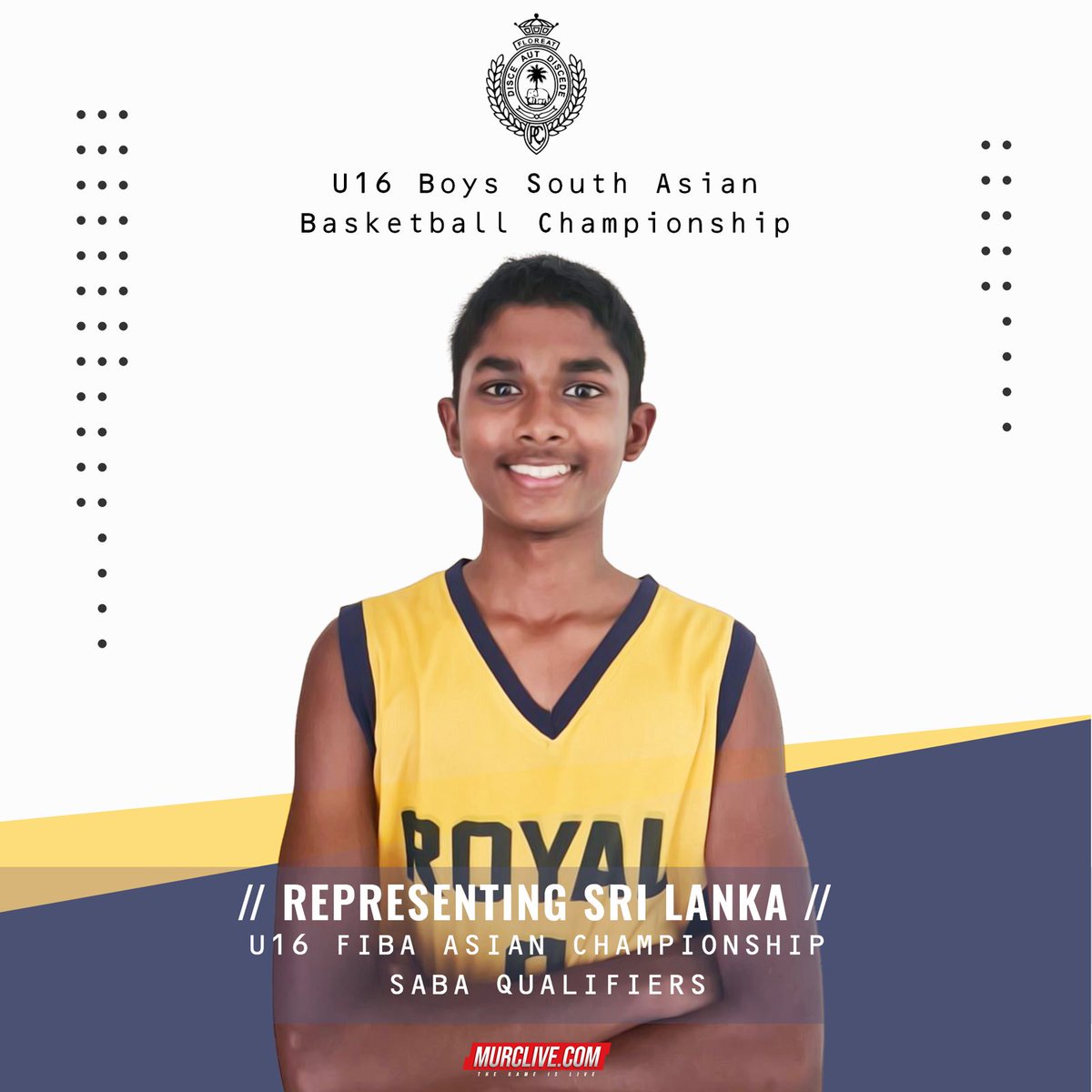 RCLEOCLUB's tweet photo. Ashel Ambawatta has been selected to represent Sri Lanka at the U16 Boys South Asian Basketball Championship which will be held at Sugathadasa Indoor Stadium from 28th of August to 31st of August.

We wish him all the best to bring the glory to the Alma Mater!

#murclive https://t.co/qvnDLrqKDF