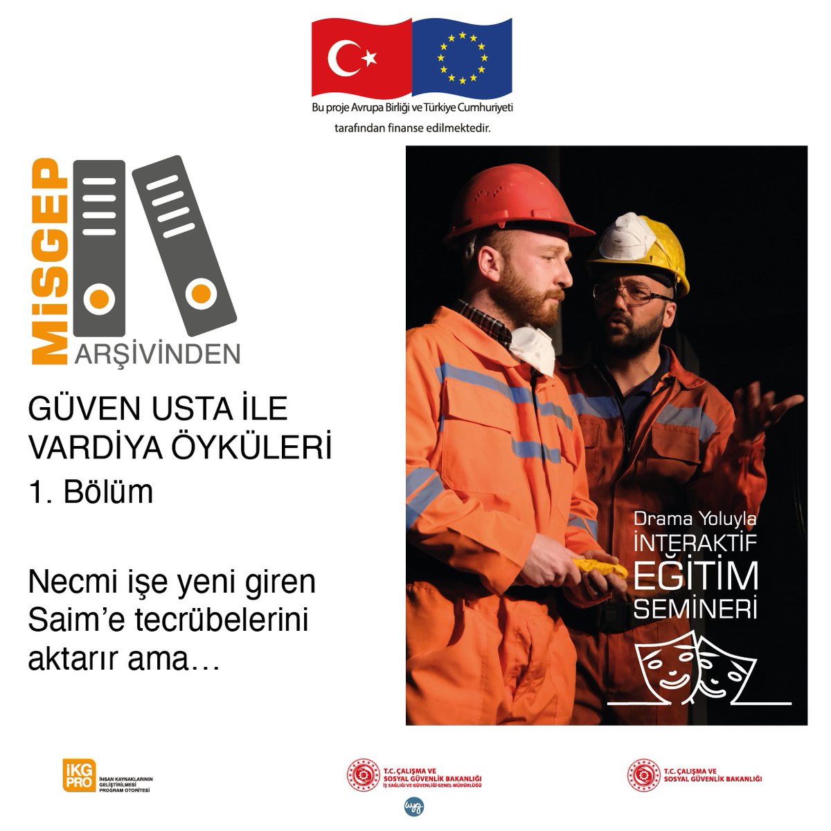 Drama Yoluyla İnteraktif Eğitim Seminerleri kapsamında hazırlanan “Güven Usta ile Vardiya Öyküleri”nin 2. Bölümü: Ocaktaki tahkimatı tamamlayan kahramanlarımız dinlenmektedir. Mehmet kızından gelen mektubu okuduğunda hepsinin gözleri dolar.  youtube.com/watch?v=x2w5_5…