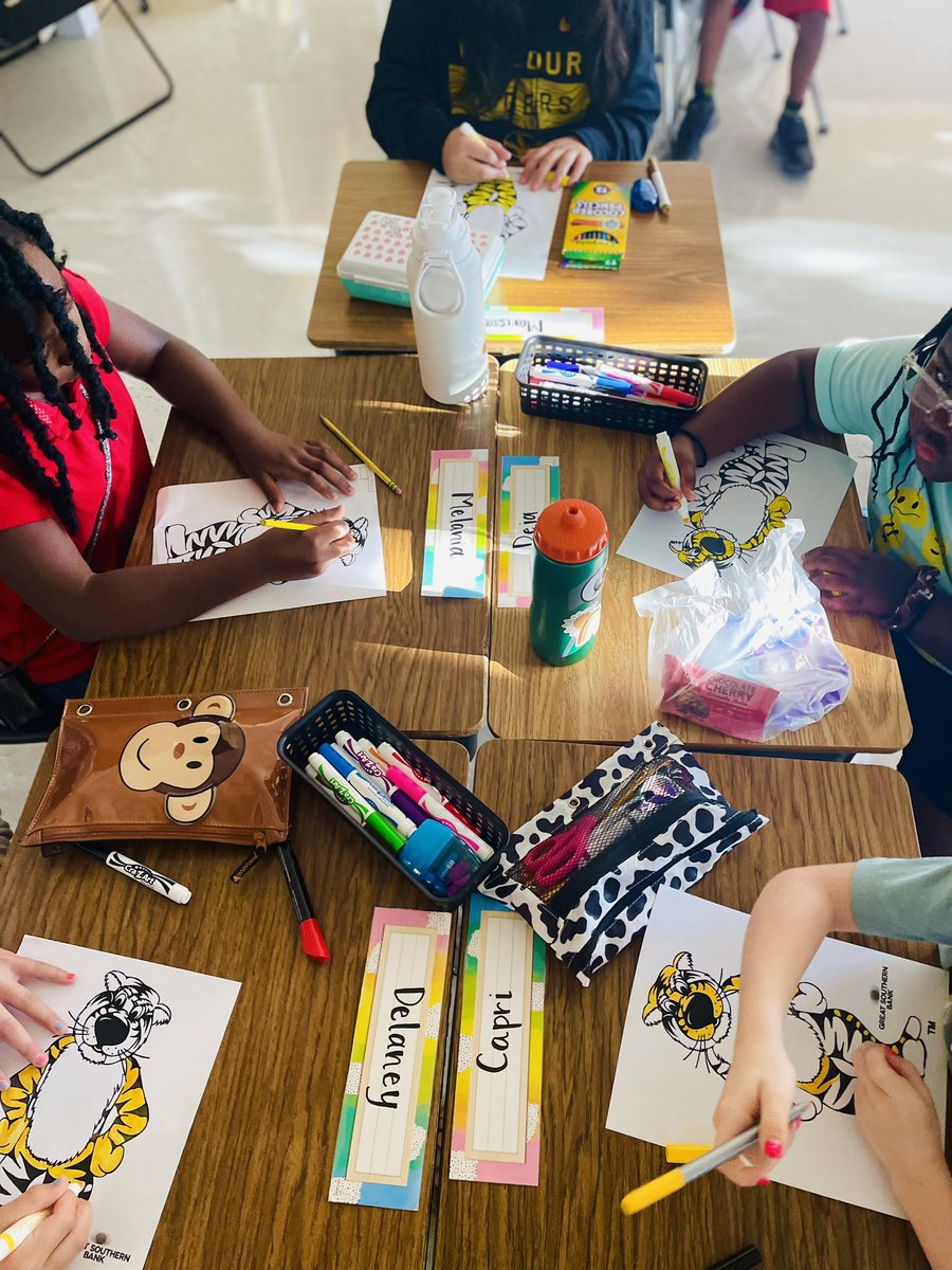MrBassclass's tweet photo. It’s @MizzouFootball GAMEDAY, so of course we’re starting our morning work off with a Truman coloring contest! 🐯#MIZ https://t.co/Yagrqc7Dzp