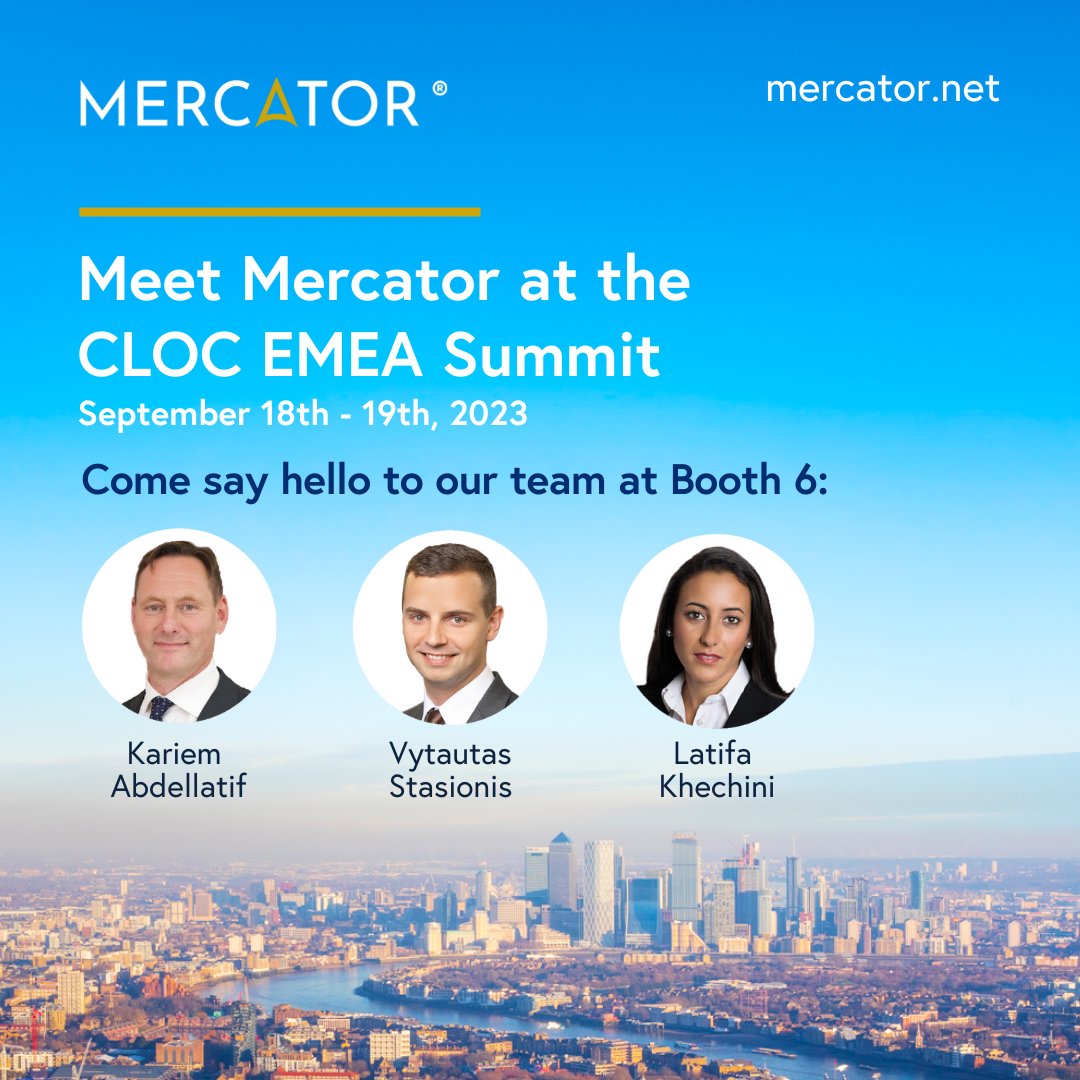 MercatorbyCitco's tweet image. We're attending the @cloc_org  #EMEASummit this September!

Join the Mercator team at booth 6 to hear how our propriety technology Entica™ streamlines #EntityManagement workflows by updating legal teams on regulatory changes specific to their portfolio.

#CLOCEMEA