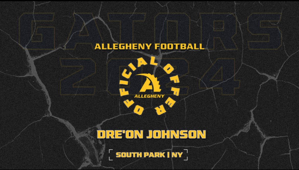 God is always working. After having conversation with <a href="/Coach_Layer/">Braden Layer</a> I am grateful to announce that I have received my second offer from <a href="/AlleghenyFB/">Allegheny Football</a>.
<a href="/SPARKSFOOTBALL/">South Park Football</a>