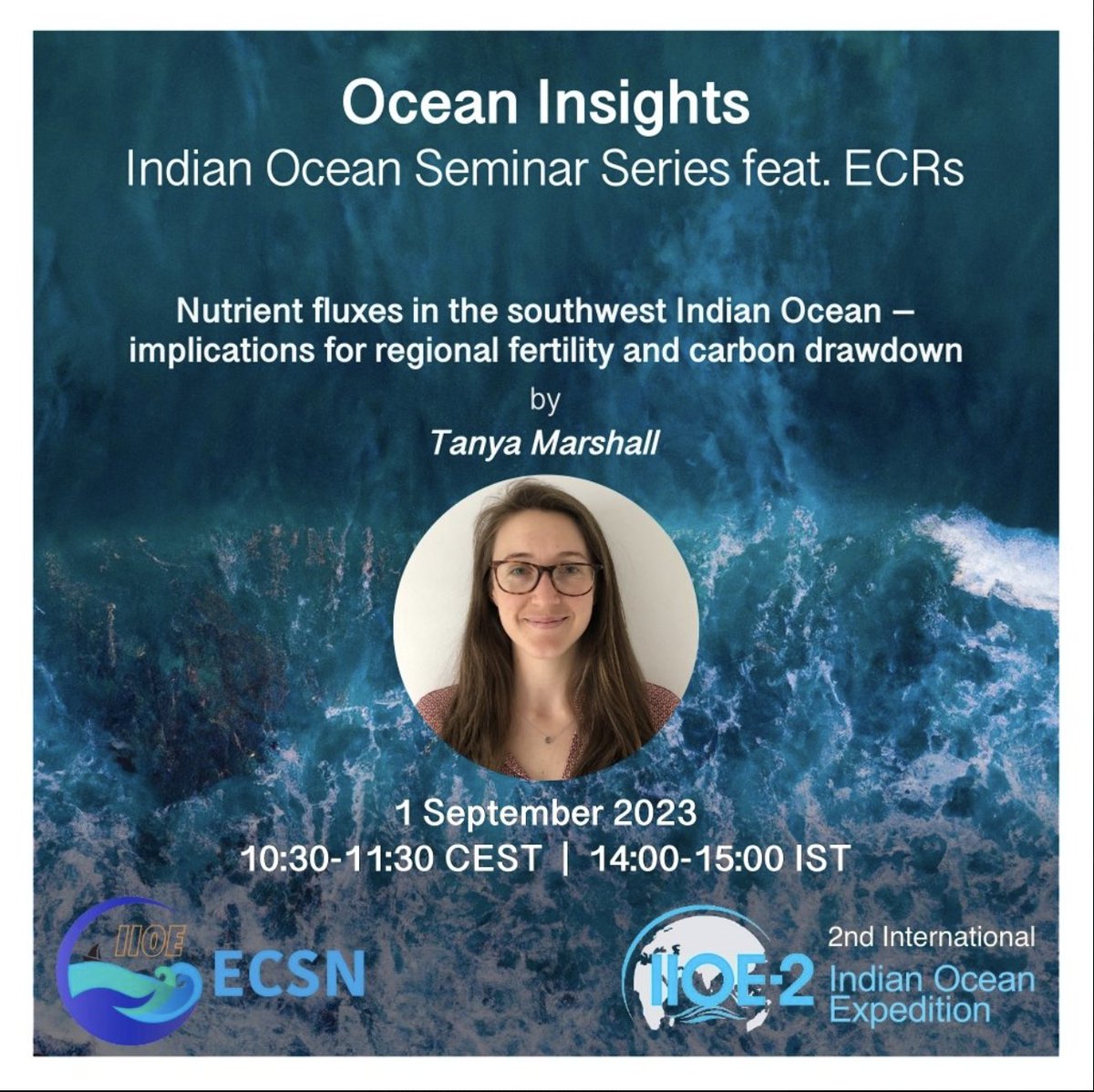 Tanya Marshall (@tanya__marshall) on Twitter photo Tomorrow I'm giving a talk on nutrient fluxes in the southwest Indian Ocean as part of the <a href="/iioe_ecsn/">IIOE-2 Early Career Scientist Network</a> webinar series!
I'll be focussing on N2 fixation and deep nitrate supply, both of which increase regional fertility.
Register to join: zoom.us/meeting/regist… Tomorrow I'm giving a talk on nutrient fluxes in the southwest Indian Ocean as part of the <a href="/iioe_ecsn/">IIOE-2 Early Career Scientist Network</a> webinar series!
I'll be focussing on N2 fixation and deep nitrate supply, both of which increase regional fertility.
Register to join: zoom.us/meeting/regist…
