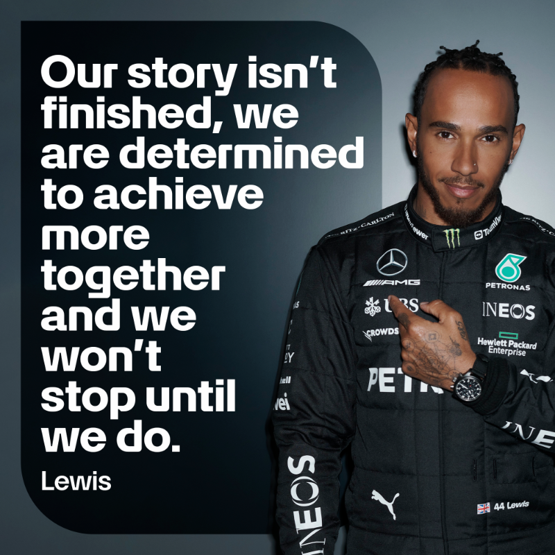 MercedesAMGF1's tweet photo. 💬 “We have never been hungrier to win. We have learnt from every success but also every setback. We continue to chase our dreams, we continue to fight no matter the challenge and we will win again.” 

Couldn’t have said it any better, LH. 🙏