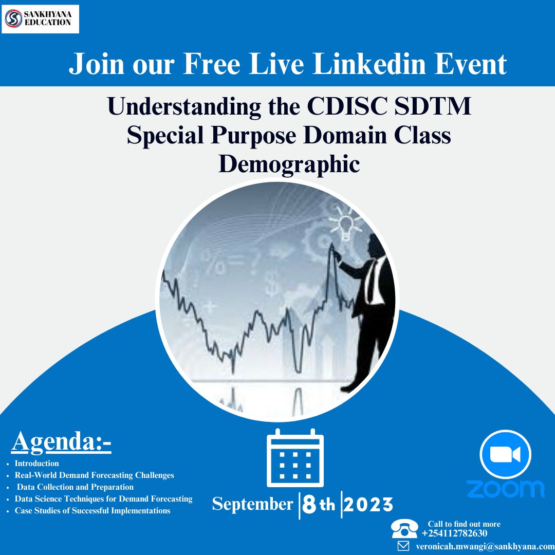 SankhyanaK's tweet image. Join our Free Live Linkedin Event
Understanding the CDISC SDTM Special Purpose Domain Class Demographic
Register here:-lnkd.in/ge-RNKRS
Contact us: +2540115052463 esao.omondi@sankhyana.com
trishita.choudhary@sankhyana.com
#sasprogramming #sasprogrammer #interview