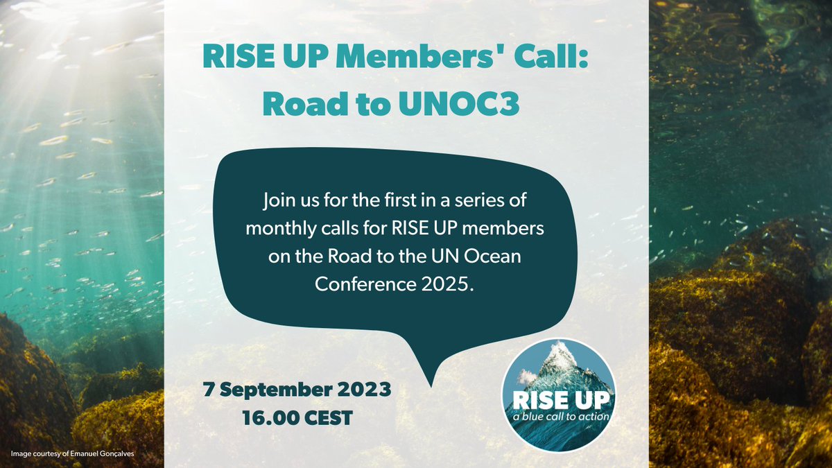 📢 Speakers announced! For our first #RiseUp4TheOcean monthly call, we'll be joined by: 🌊 @ThomsonFiji 🐟 @RebeccaRHelm 🐙 @siankowen from @DeepSeaConserve 🌊 @LPicourt from @ocean_climate Join us for a conversation about the road to #UNOC25: us06web.zoom.us/webinar/regist…