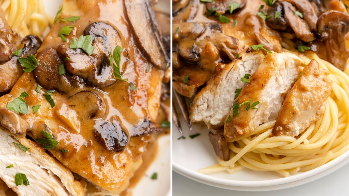 This Chicken Marsala recipe is a restaurant-quality dinner easily made at home with just a handful of ingredients and 30 minutes of time. The end result is a meal you’ll be daydreaming about until you can make it again! RECIPE: bellyfull.net/chicken-marsal…
