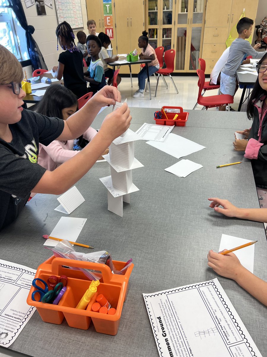 2nd Grade Enrichment “Finding Common Ground” building a tower!