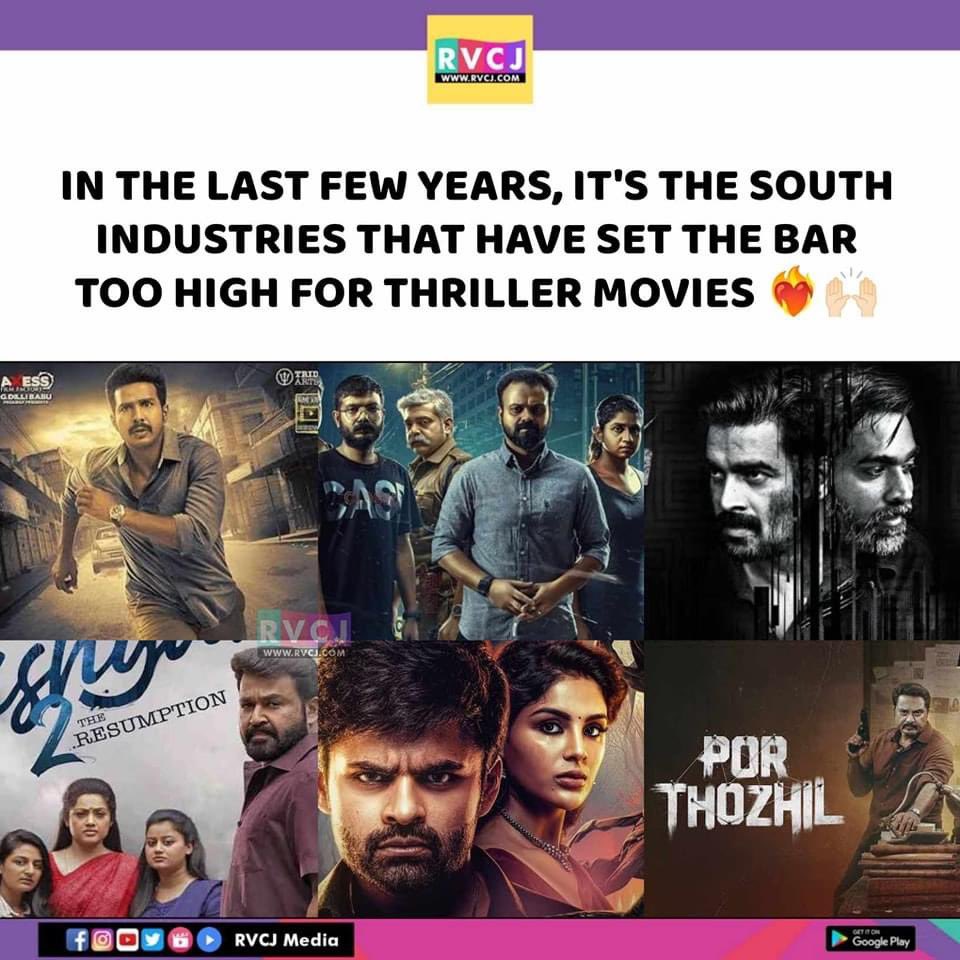 South thriller movies.
#ratsasan #anjaampathiraa #vikramvedha #drishyam2 #virupaksha #porthozil #southmovies #rvcjmovies