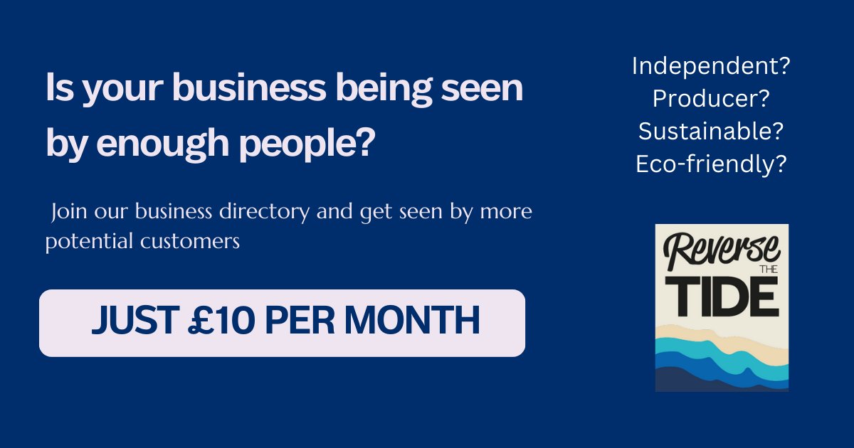 If you need more customers, is your business being seen by enough people?
reversethetide.com/directory
#independent #producer #sustainable #ecofriendly