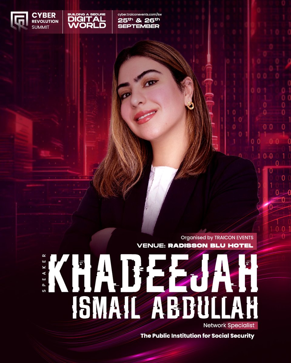 TraiCon_Events's tweet photo. 🌐 Elevate your digital journey at the #CyberRevolutionSummit in #Kuwait! 🚀 Immerse yourself in the forefront of technology, security, and innovation alongside leading experts.

RESERVE YOUR SPOT TODAY! https://t.co/NHbAEzw92N

#TraiconEvents #KuwaitEvents https://t.co/wcU3pUZcju