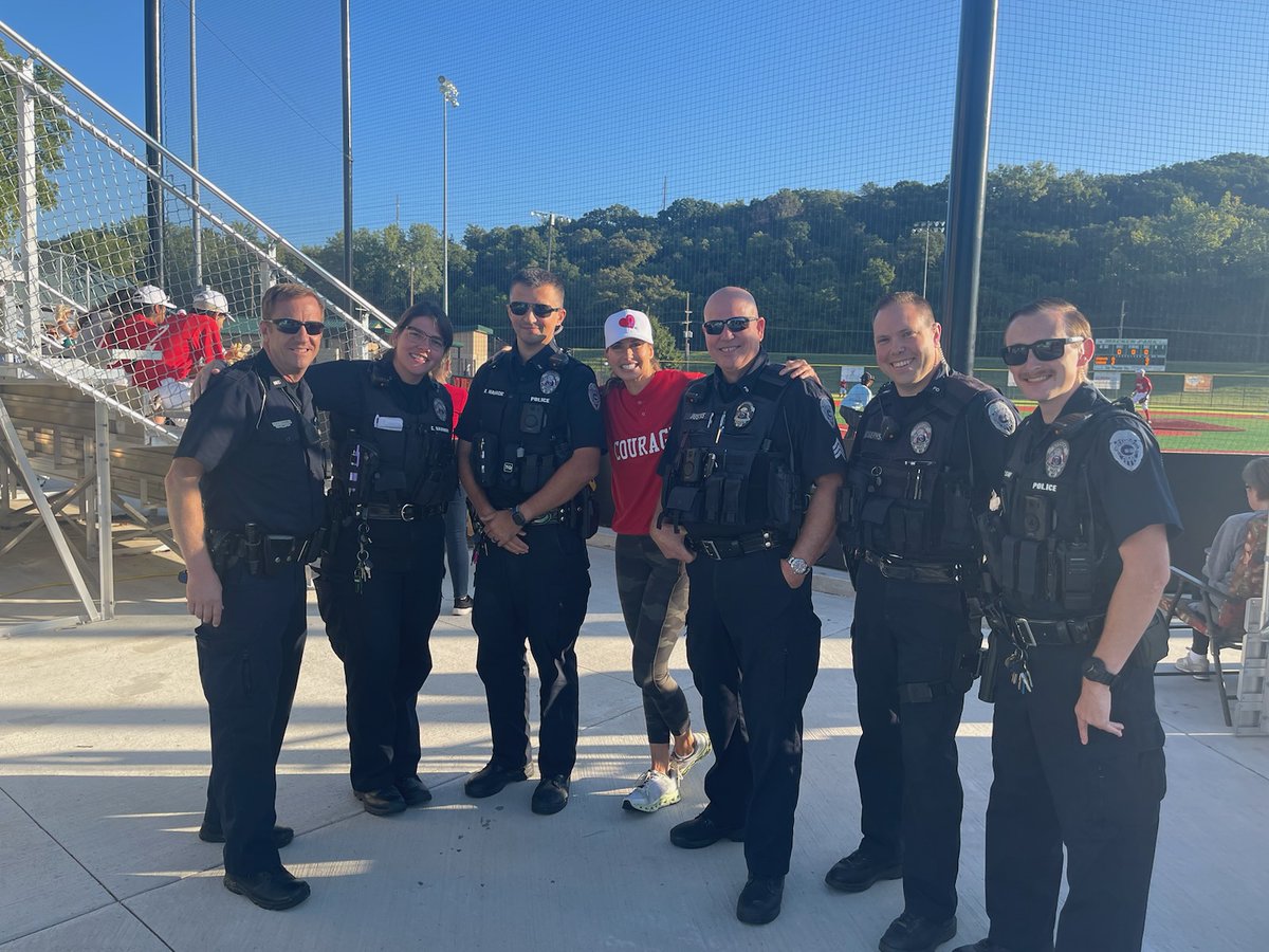 nkcpolice's tweet photo. NKCPD Proudly Watches Danni Boatwright's First Pitch at today's opening day of the Endless Game! https://t.co/N2Z1IXe8PP