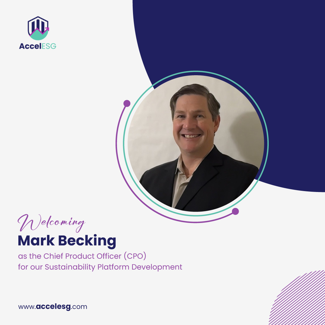 accel1horizons's tweet photo. AccelESG is thrilled to welcoming Mark Becking as Chief Product Officer (CPO) for our Sustainability Platform Development!

Click on the link to read more: https://t.co/JJGREdcr5u

#WelcomeToTheTeam
#ChiefProductOfficer
#ESG
#Sustainability https://t.co/zOFgo5Ak20