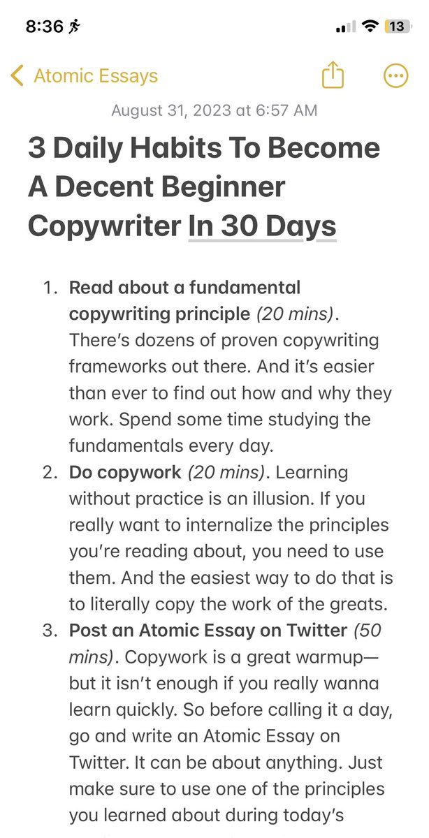 Last week, my 21-year-old brother casually said to me: “I think I’m gonna buy a copywriting course from a guy I follow on TikTok… Seems interesting.” I was shocked. He’d never shown interest in this stuff. But I saw it as an opportunity. I’m no Gary Halbert. But after 3…