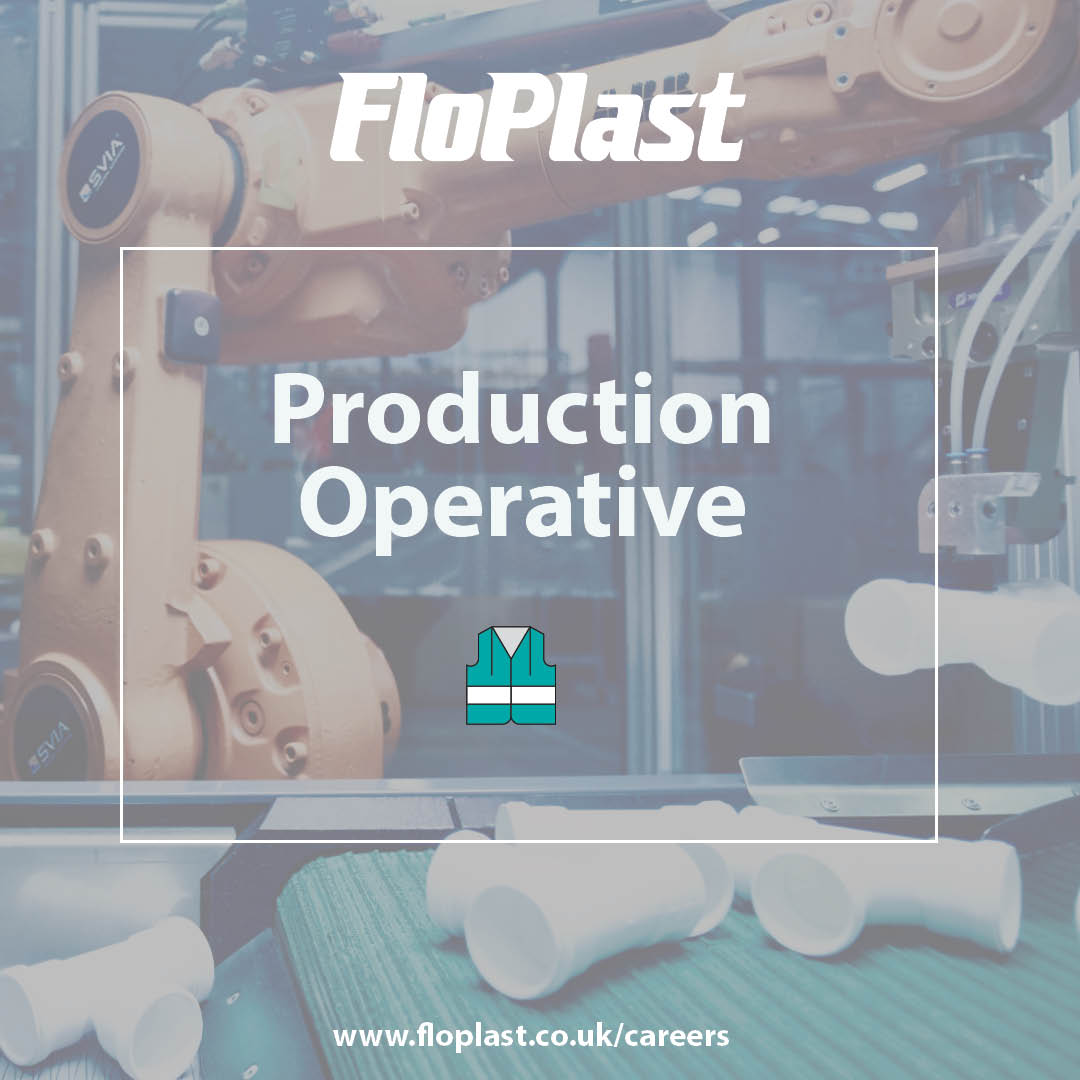 The exciting role of Production Operative is now available at FloPlast. 

Visit our careers page for the full job description and how to apply. We are also recruiting for an Injection Moulding Setter and Quality Apprentice.

floplast.co.uk/careers