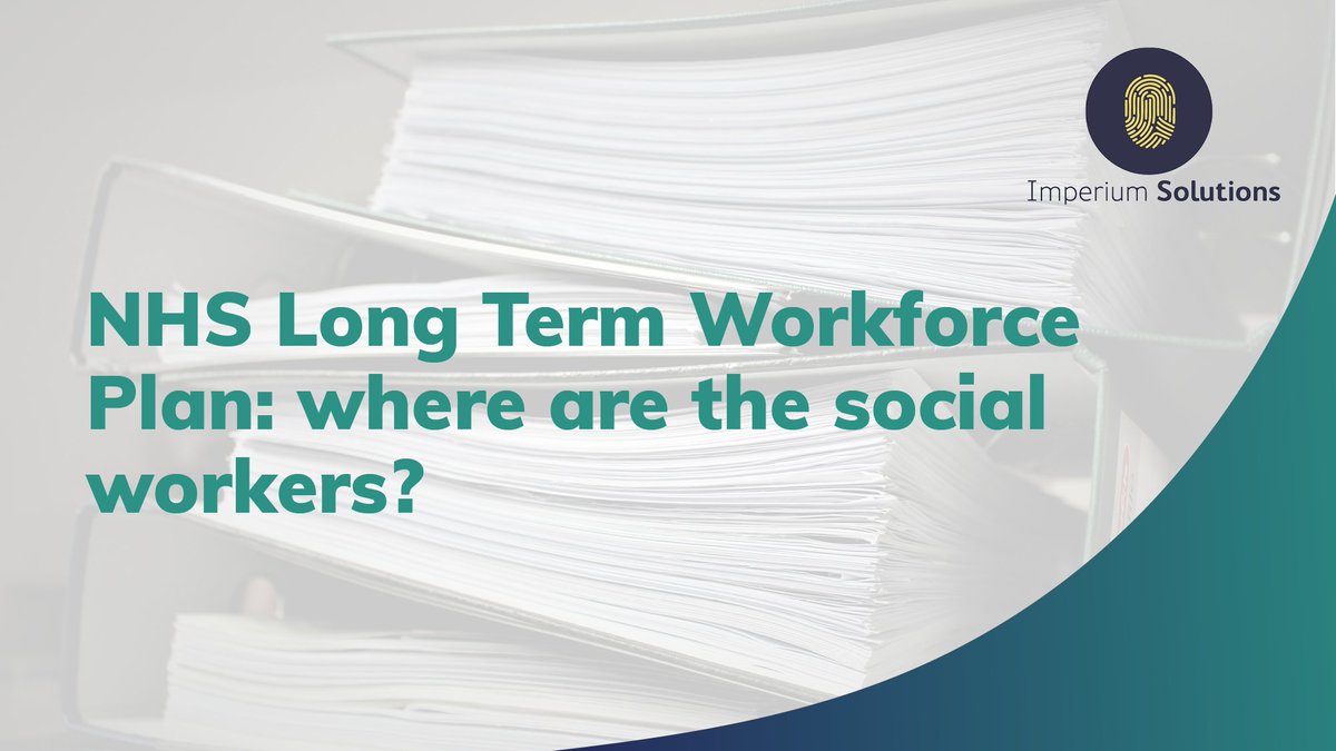 imperiumsols's tweet image. Following the release of the NHS Long Term #WorkforcePlan, leaders within the industry have raised concerns about the omission of the social work profession.

Read all about this in our latest blog post. 👉 loom.ly/VDaGqr8