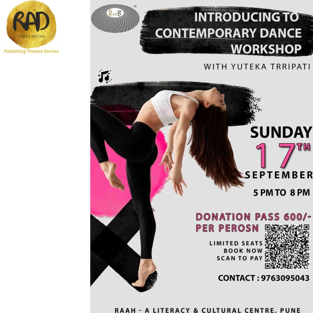 Contemporary Dance Workshop Pune! 

<a href="/raahpune/">RAAH - A Literacy & Cultural Center</a> <a href="/yuteka/">surayut ek-amnuay</a> @radtimes
#contemporarydancepune #raah #yutekatrripathi #southpune
