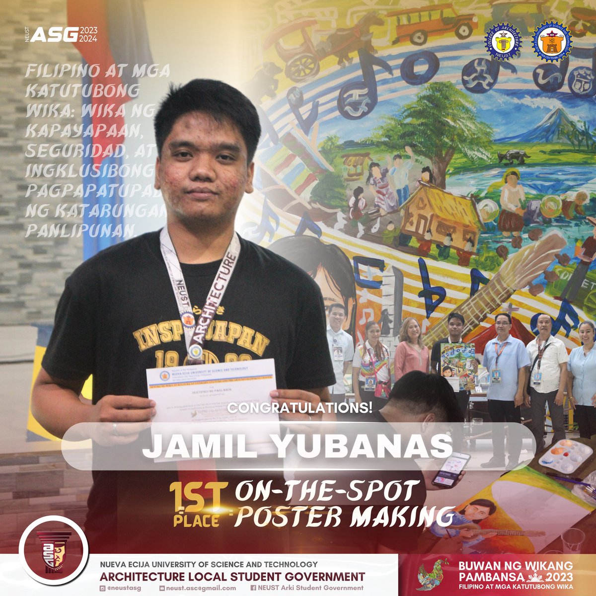neustasc's tweet photo. Pagbati ng pagpupugay para sa inyo, Arki Generals! Nawa'y patuloy ninyong hasain ang inyong mga talento at maging inspirasyon sa mga taong patuloy na nangangarap. 

𝗔𝗥𝗥𝗜𝗕𝗔 𝗔𝗥𝗞𝗜𝗧𝗘𝗞𝗧𝗨𝗥𝗔!

🎨 Hideoo
🖋️ Baudelaire https://t.co/3bl6KilDMK