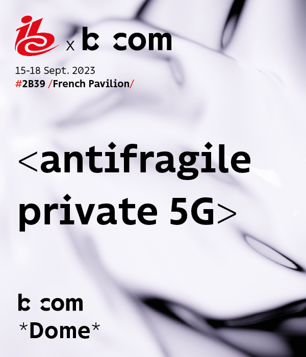 IRT_BCom's tweet photo. [#IBC2023] What's new with b<>com *Dome* for the #broadcast?

We're back at the @IBCShow  with a new live demo, showing a #private5G bubble for multi-camera wireless production!

1/5 https://t.co/vN0d3BSeQ8