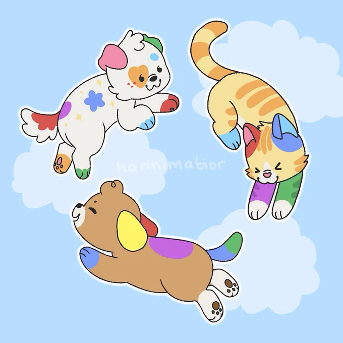 more rainbow besties  