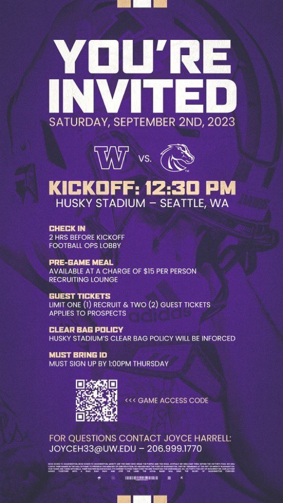 TivonSakaguchi's tweet photo. Thank you @DLineCoachCRAW @UW_Football for inviting me to their home opener! Excited to come see a game at the University of Washington! https://t.co/JUzY6NF3o1