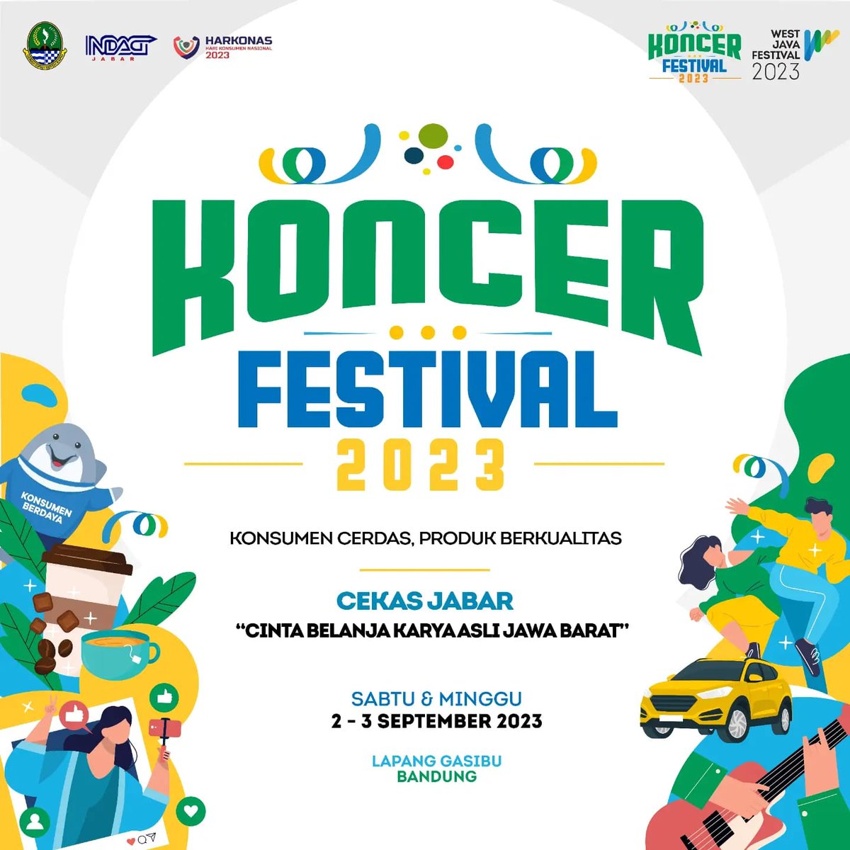 LogamBogor's tweet photo. KONCER FEST IS COMING 

📅 2–3 September 2023
📍 Lapangan Gasibu Kota Bandung

Koncer Festival 2023
Konsumen Cerdas, Produk Berkualitas
Cekas Jabar, Cinta Belanja Karya Asli Jawa Barat

@indagjabar
@ridwankamil

#KoncerFestival2023
#CekasJabar
#KonsumenCerdas https://t.co/42qUXhNoZz