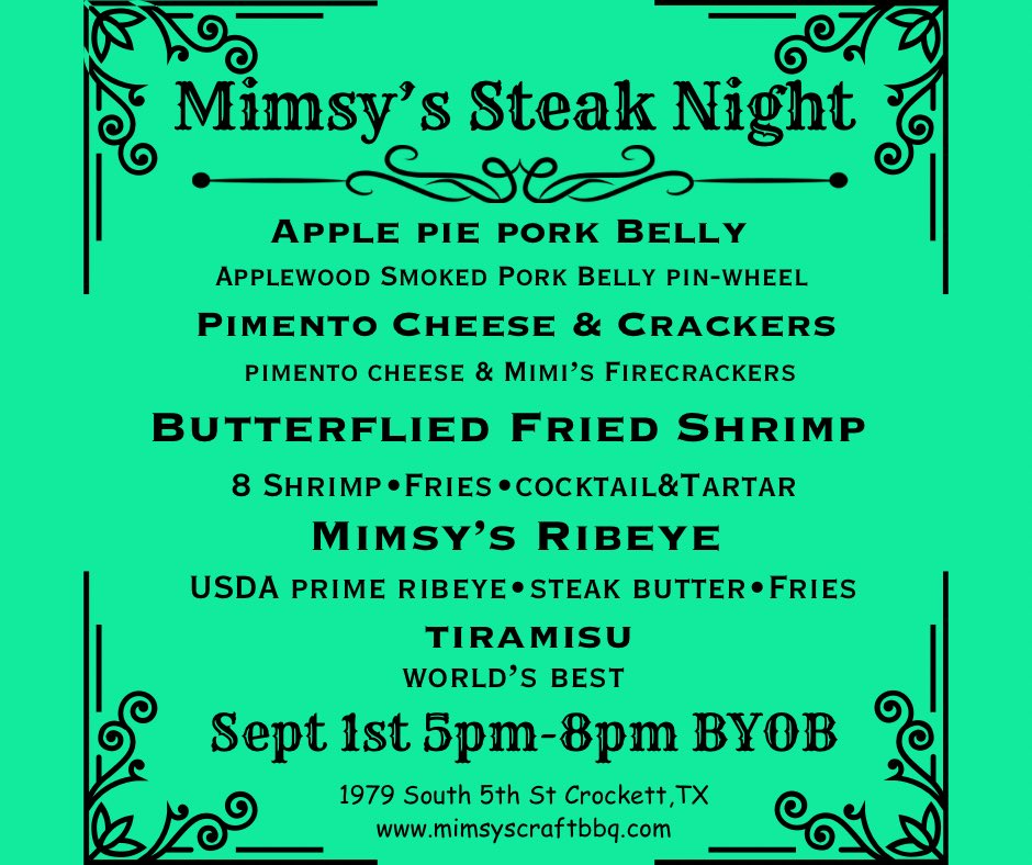 Join us Friday at 5pm for our wildly popular STEAK NIGHT!