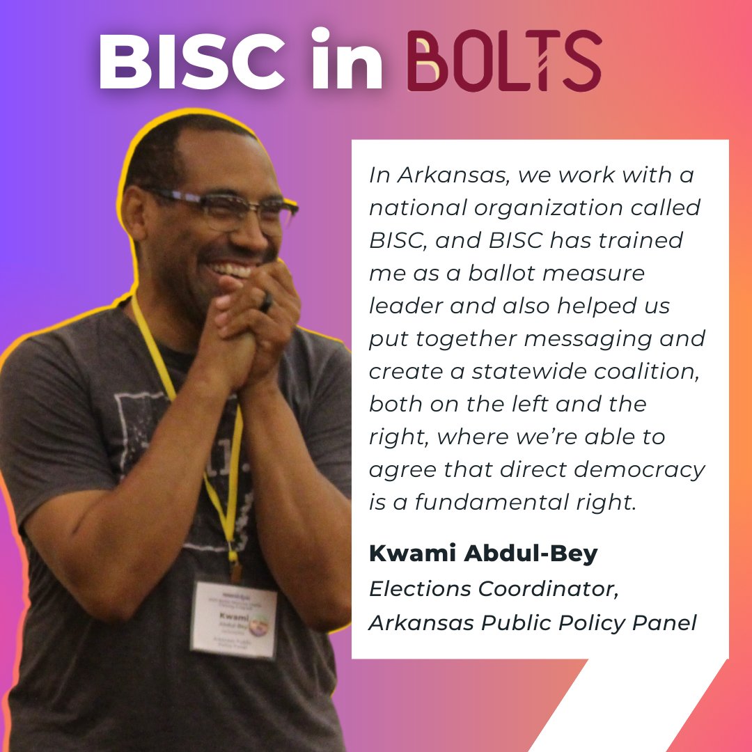 BallotStrategy's tweet image. 📚 GREAT READS 📚 ⁠

Our recent #BISCtraining23 graduate @KwamiAbdulBey of @ARpanel1963 is quoted in a powerful new piece from @boltsmag on how organizers across the country are working to #DefendDirectDemocracy!