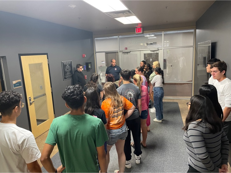 SCCareerAcademy's tweet photo. Teaching in action! Mr. Gaul showing EMR students how to activate the fire alarm. https://t.co/kYg0DoxMIO