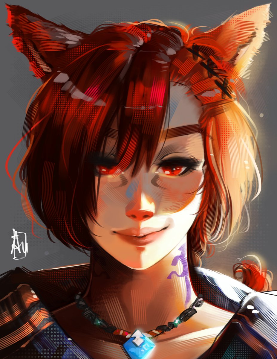 More dynamic light studies - featuring G'raha Tia from FFXIV. Finished this portrait in 3 hours on July 26th. 😺

#FFXIV #FF14 #FinalFantasyXIV #FFXIVART #FF14イラスト #FF14ART #fanart #wacom #graha