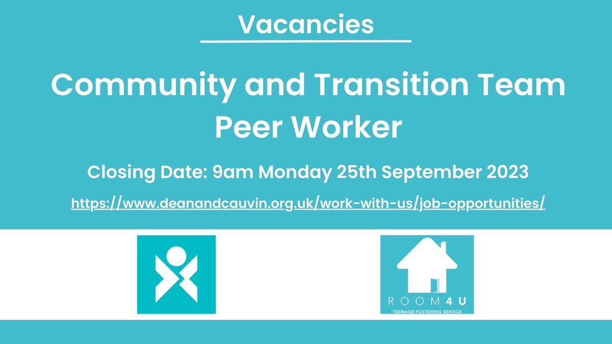 DeanandCauvin's tweet photo. We have two vacancies currently available at the Trust.

The first is for our Community and Transition Peer Worker. This role is part of our development as an organisation...

(1/3) https://t.co/iVfuptwFPV