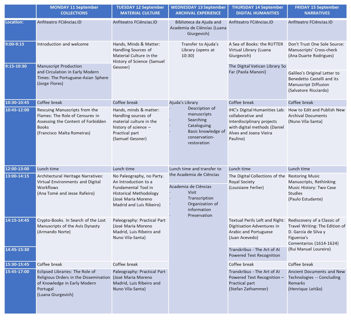 ErcRutter's tweet image. Last opportunity to register to the RUTTER #training school "The long life of #manuscripts: from material to immaterial #texts", 11-15 September 2023!
In presence in Lisbon, Portugal, or online.
More info at: rutter-project.org/training-schoo…
#archive #book #library #paleography #histsci